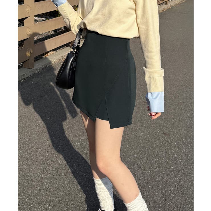 バックレースアップミニスカパン | JUNOAH | 詳細画像4 