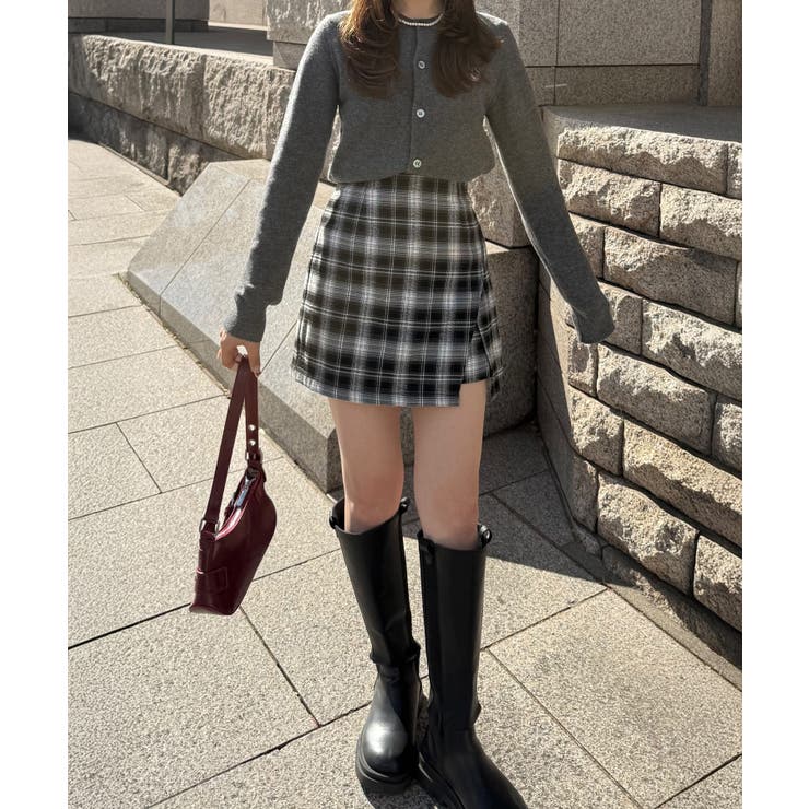 バックレースアップミニスカパン | JUNOAH | 詳細画像7 