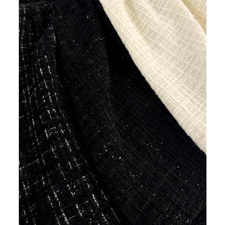 パール釦ツイードペプラムトップス | JUNOAH | 詳細画像17 