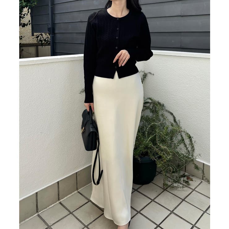 長袖ケーブルニットカーディガン | JUNOAH | 詳細画像4 