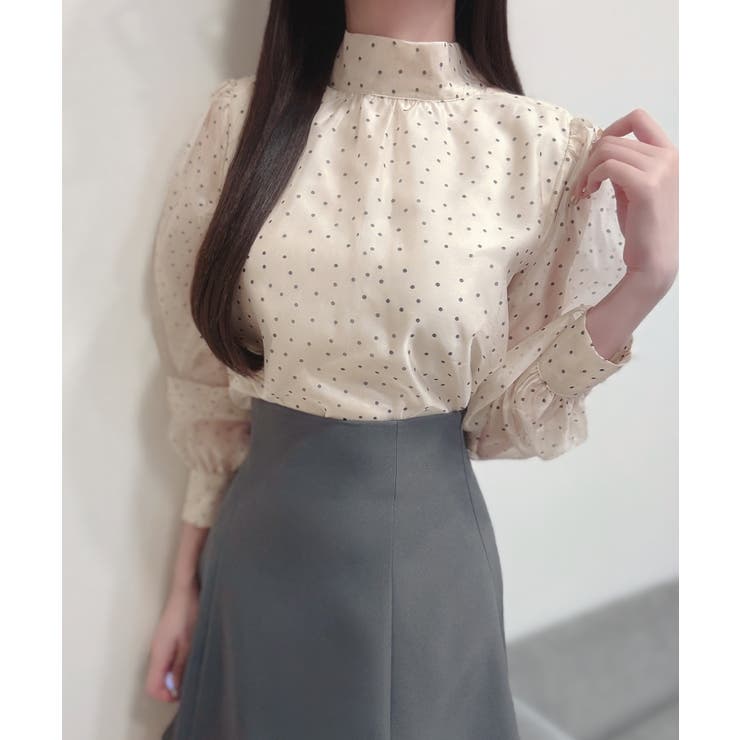 2wayリボンオーガンジーパール釦ブラウス | JUNOAH | 詳細画像13 