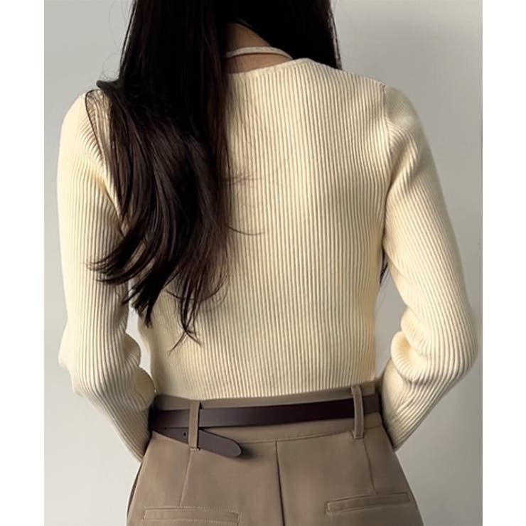 ビスチェリボンホルターニット | JUNOAH | 詳細画像8 