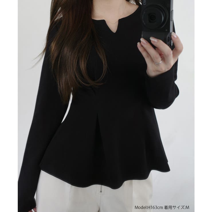 キーネックペプラムトップス | JUNOAH | 詳細画像2 