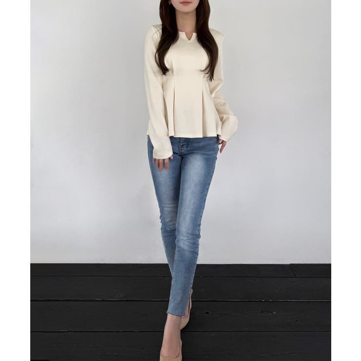 キーネックペプラムトップス | JUNOAH | 詳細画像4 