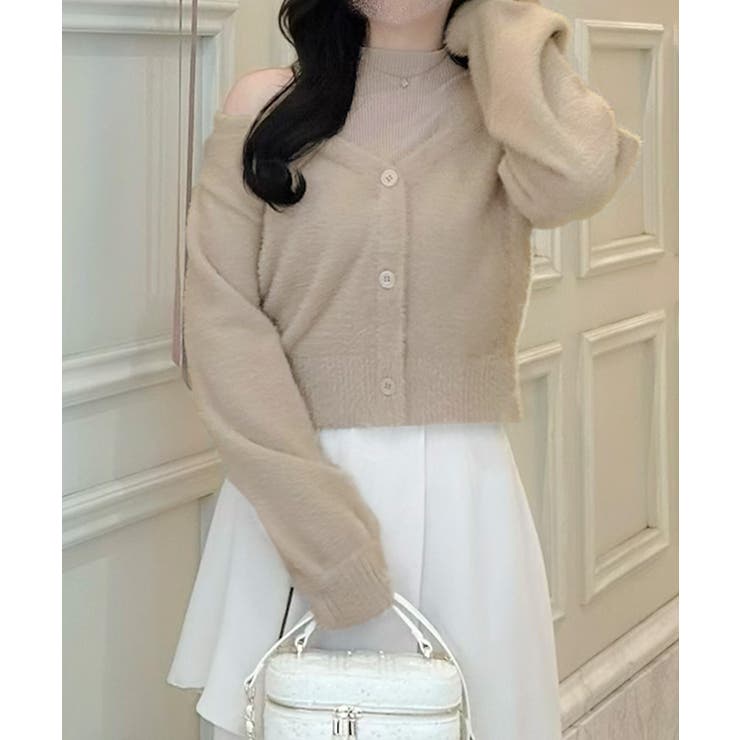 シャギードッキングショートニットトップス | JUNOAH | 詳細画像5 