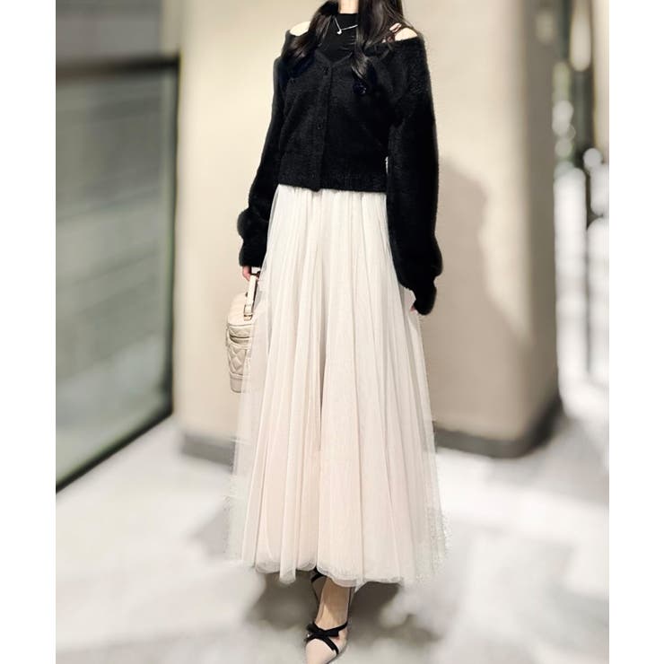 シャギードッキングショートニットトップス | JUNOAH | 詳細画像8 