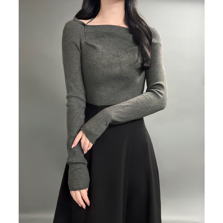 ドッキングニットフレアワンピース【ペチスカートセット】 | JUNOAH | 詳細画像4 