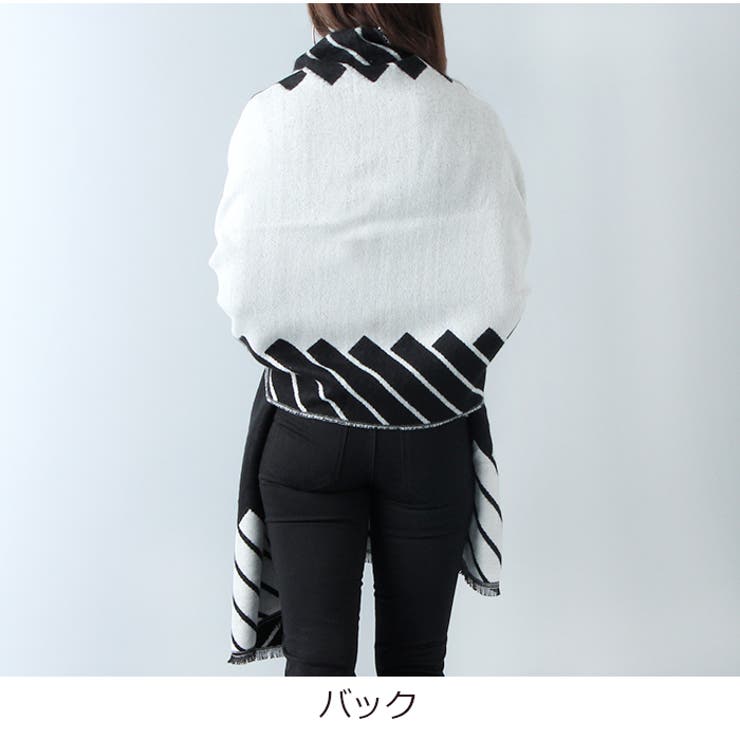 ストライプデザイン大判ストール | JUNOAH | 詳細画像10