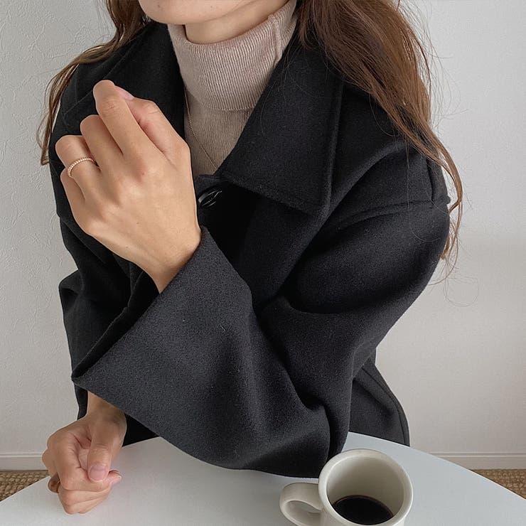 ドロップショルダーショートコート[品番：AMTW0002163]｜LAUIR
