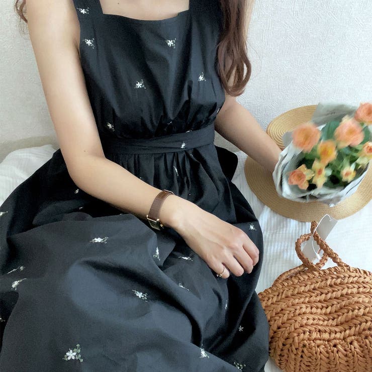 migiwa flower エプロンワンピース ワークドレス 【公式通販】