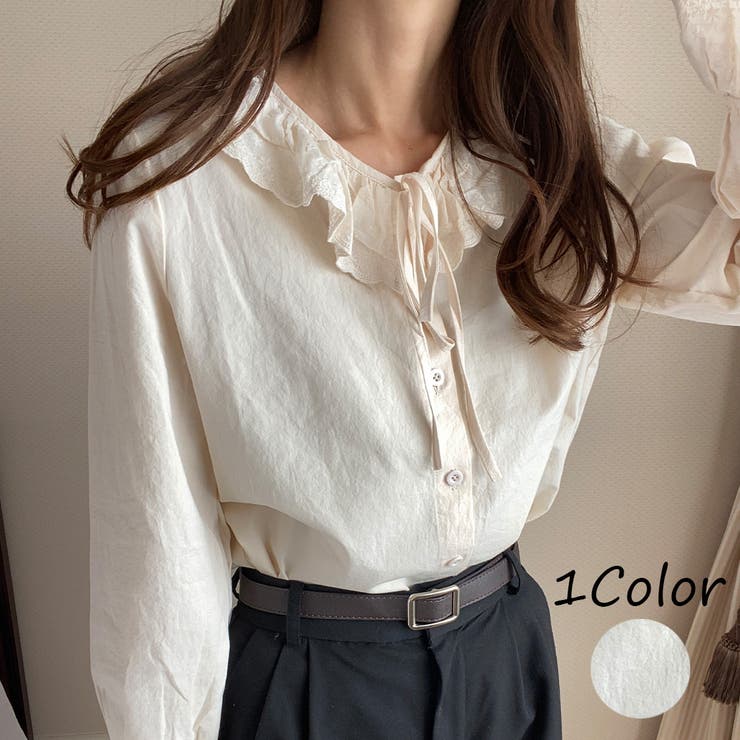 レース付きリボンブラウス 品番 Amtw Lauir ラウアー のレディースファッション通販 Shoplist ショップリスト