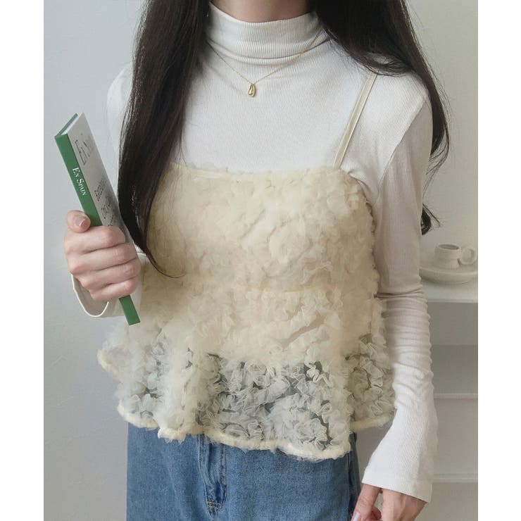 レイヤードフラワーモチーフチュールビスチェ | LAUIR | 詳細画像4 