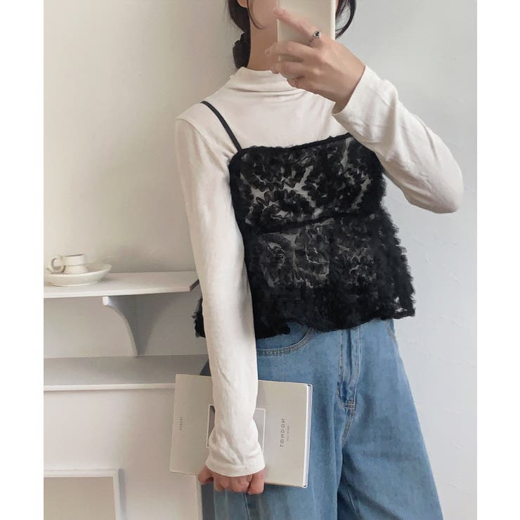 レイヤードフラワーモチーフチュールビスチェ | LAUIR | 詳細画像6 