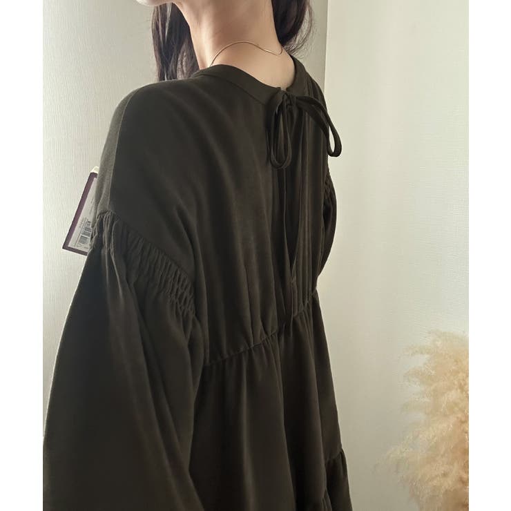 バックリボンティアードワンピース（薄手、裏地なし） | LAUIR | 詳細画像11 