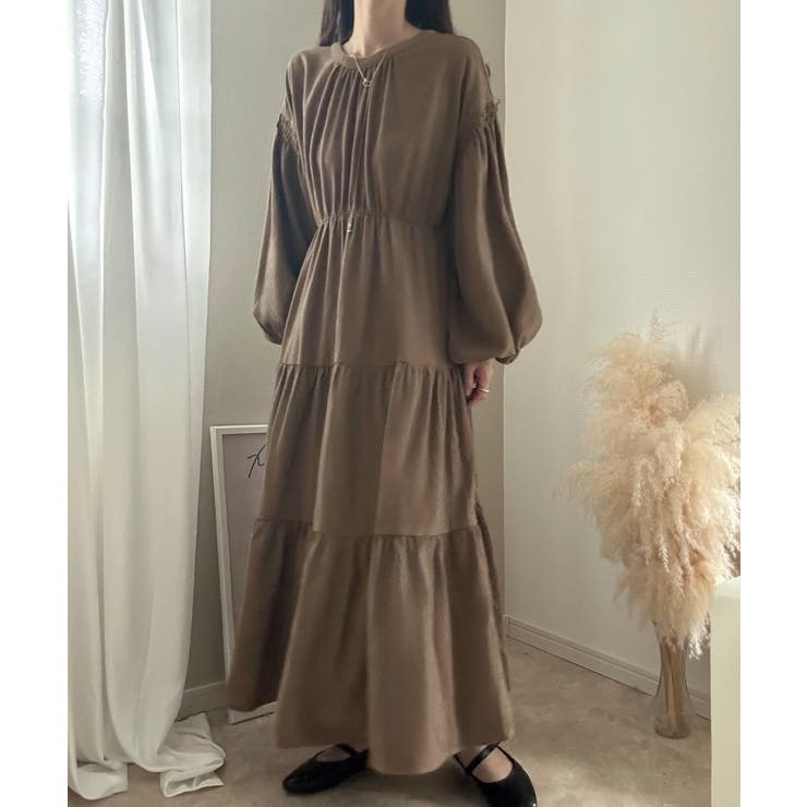 バックリボンティアードワンピース（薄手、裏地なし） | LAUIR | 詳細画像7 