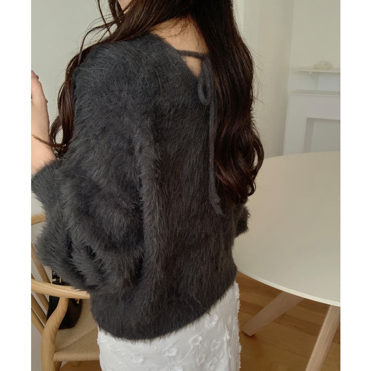 バックリボンシャギーニット | LAUIR | 詳細画像10 