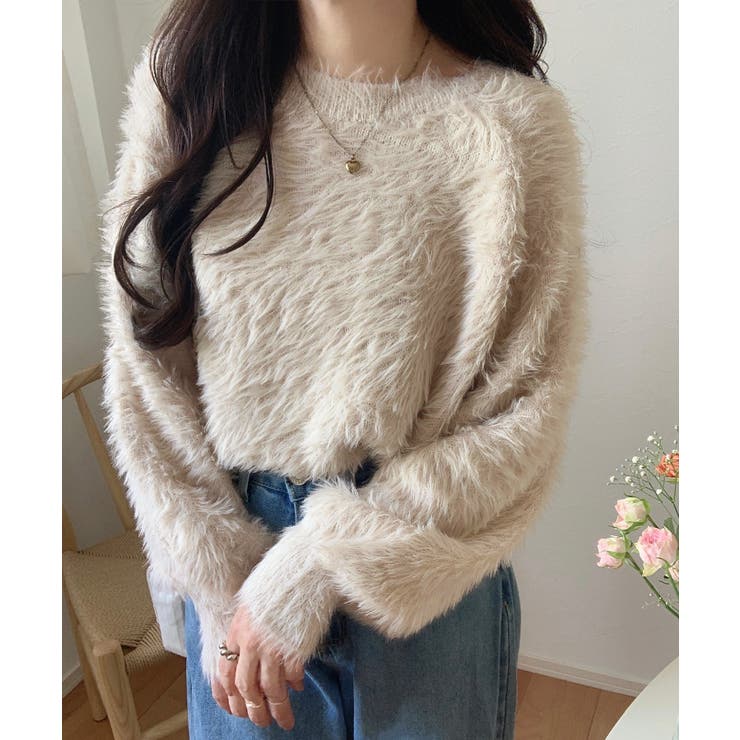 バックリボンシャギーニット | LAUIR | 詳細画像11 