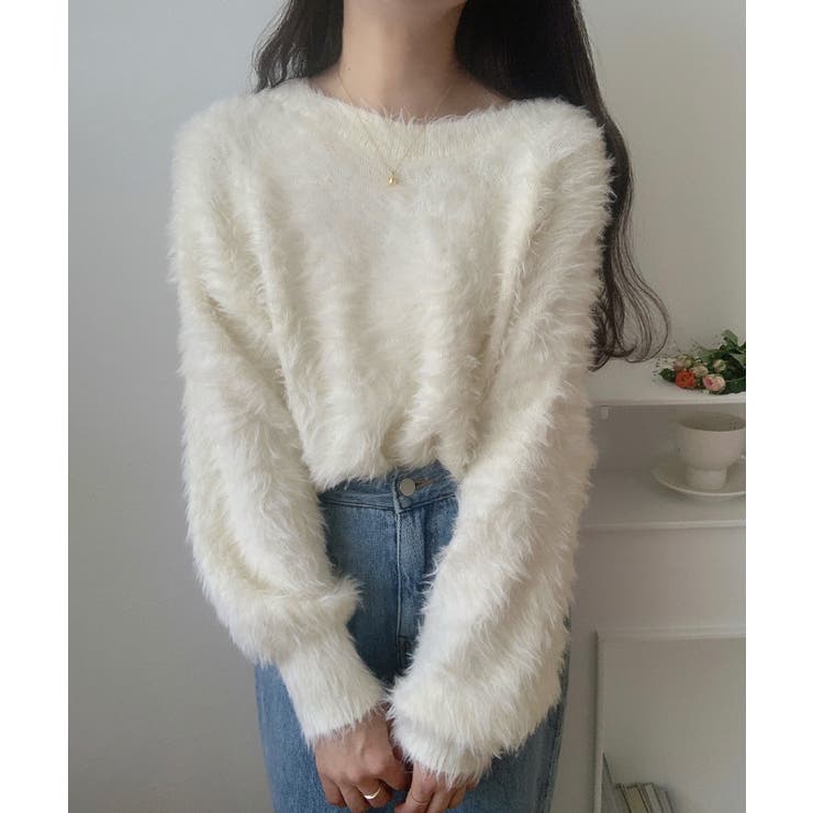 バックリボンシャギーニット | LAUIR | 詳細画像4 