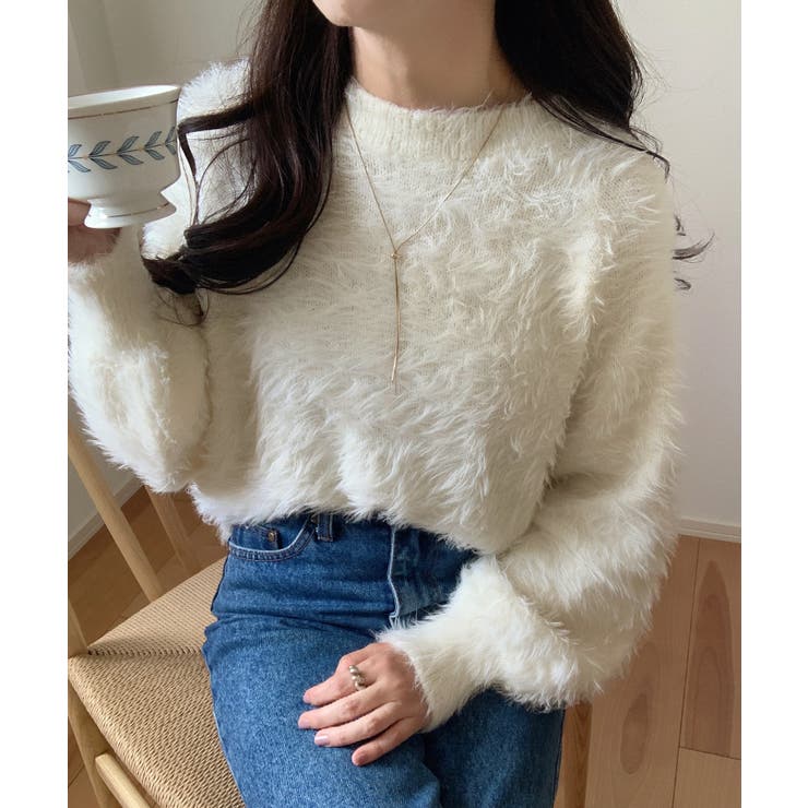 バックリボンシャギーニット | LAUIR | 詳細画像5 