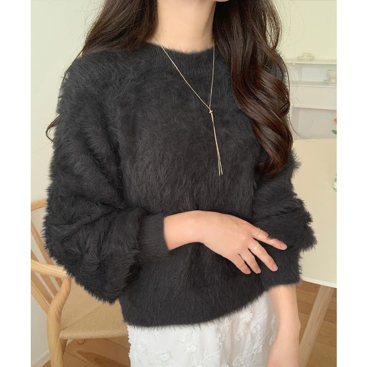 バックリボンシャギーニット | LAUIR | 詳細画像6 