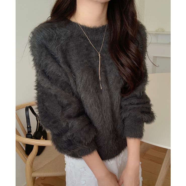 バックリボンシャギーニット | LAUIR | 詳細画像8 