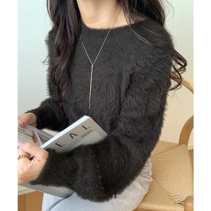 バックリボンシャギーニット | LAUIR | 詳細画像9 