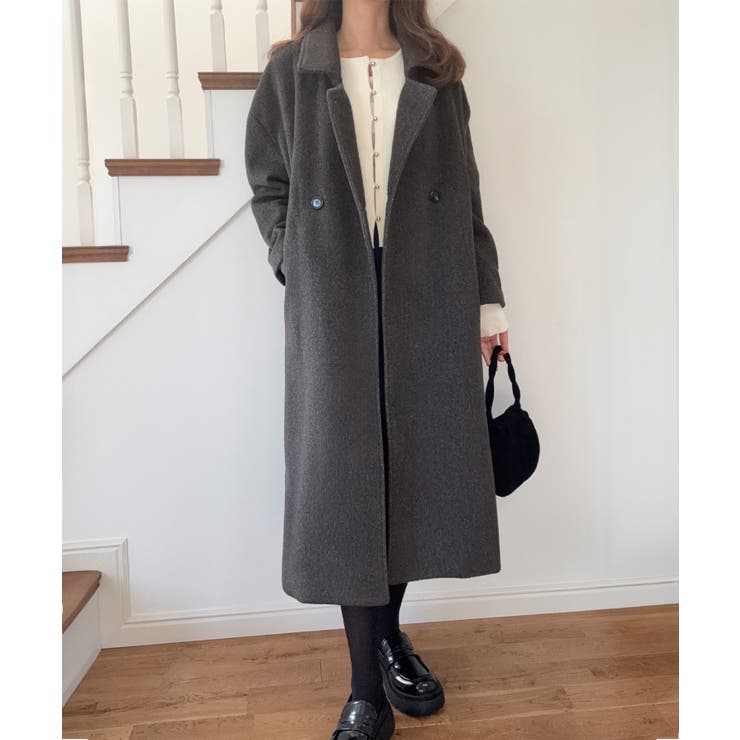 チャコール | 2wayロングチェスターコート | LAUIR