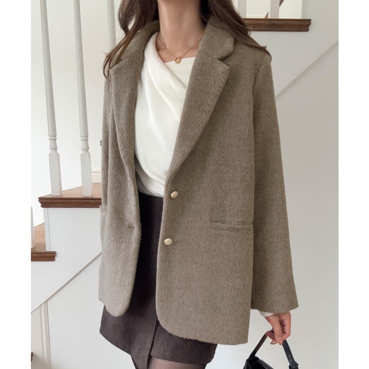 モカ | シャギーコートジャケット | LAUIR