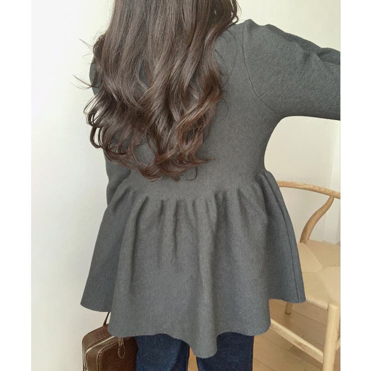 ポロ襟ペプラムニットトップス | LAUIR | 詳細画像10 