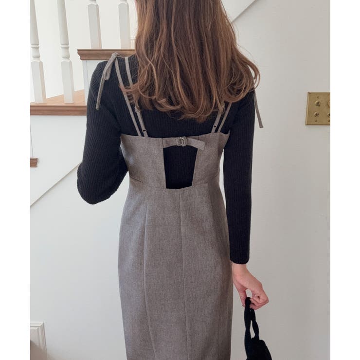 バックオープン肩リボンキャミワンピース | LAUIR | 詳細画像18 