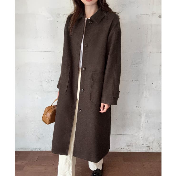 ウールライクステンカラーロングコート | LAUIR | 詳細画像10 