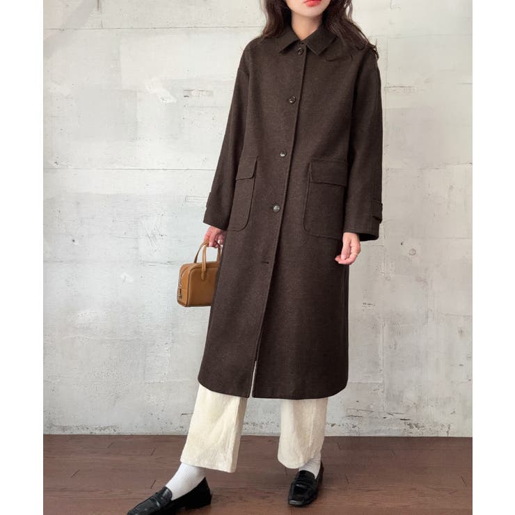 ウールライクステンカラーロングコート | LAUIR | 詳細画像11 