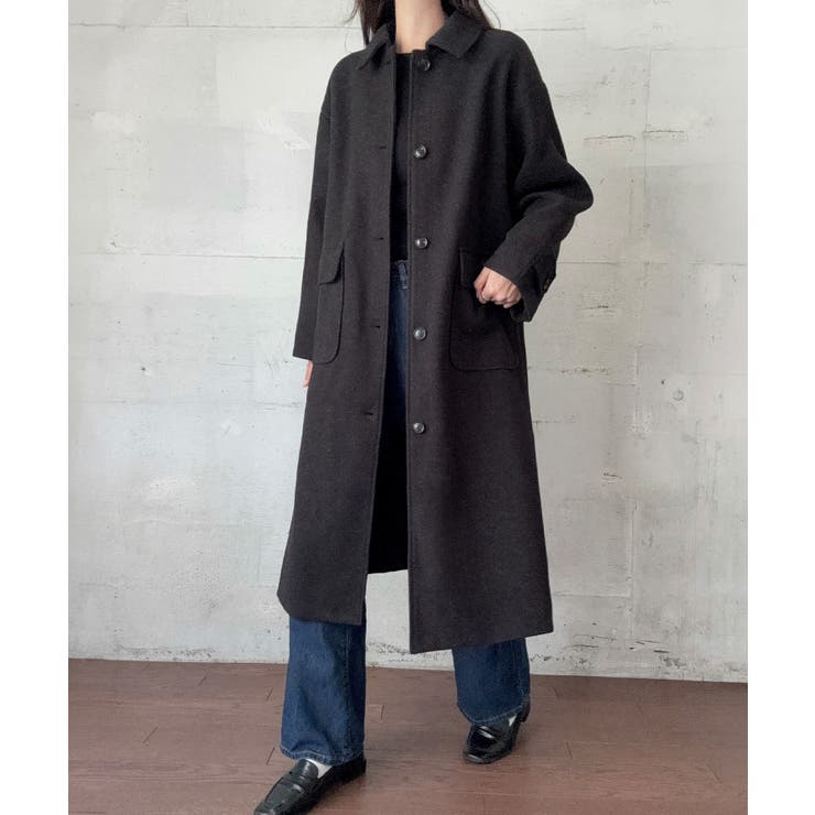 ウールライクステンカラーロングコート | LAUIR | 詳細画像2 