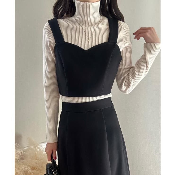 ハートビスチェ+ジップスリットスカートセット | LAUIR | 詳細画像1 