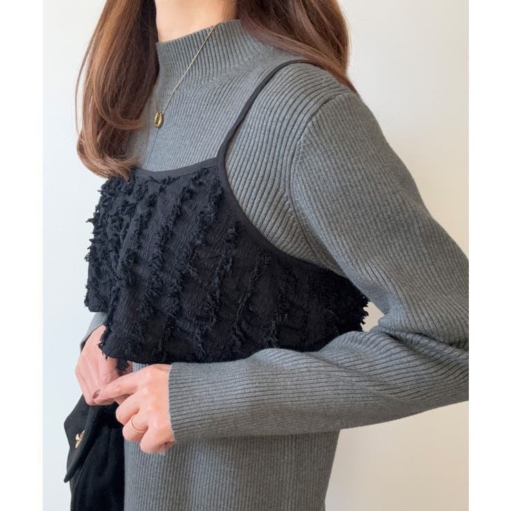 ニットワンピースシャギービスチェセット | LAUIR | 詳細画像9 