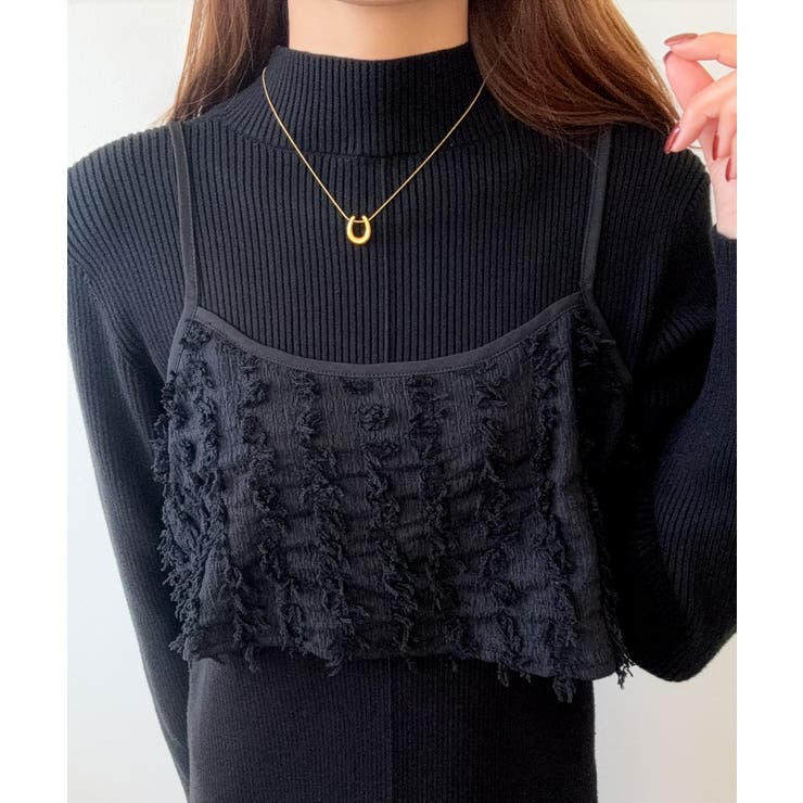 ニットワンピースシャギービスチェセット | LAUIR | 詳細画像4 