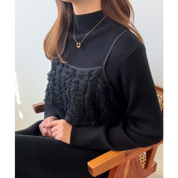 ニットワンピースシャギービスチェセット | LAUIR | 詳細画像5 