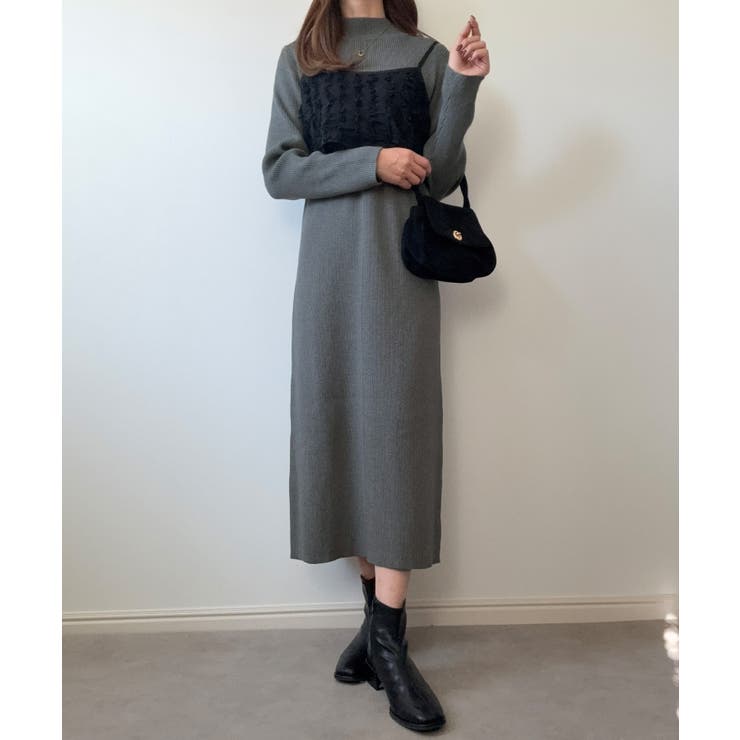 ニットワンピースシャギービスチェセット | LAUIR | 詳細画像6 