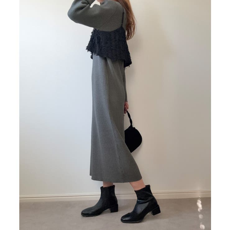 ニットワンピースシャギービスチェセット | LAUIR | 詳細画像7 