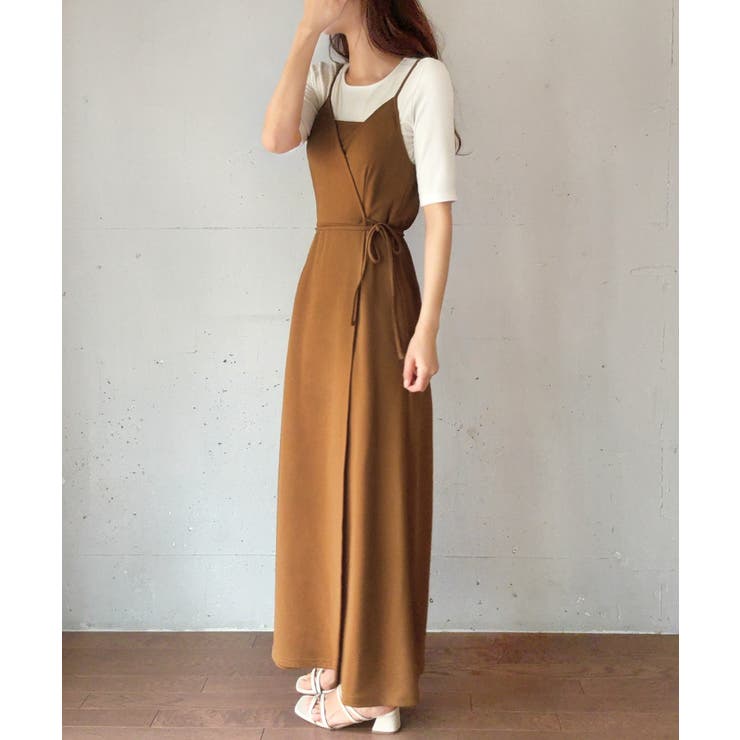 カシュクールラップキャミワンピース[品番：AMTW0012485]｜LAUIR
