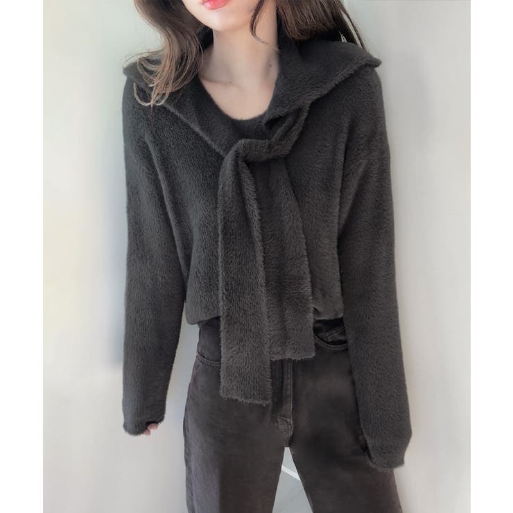 リボンシャギーニットプルオーバー | LAUIR | 詳細画像10 