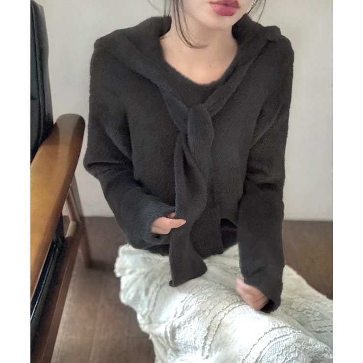 リボンシャギーニットプルオーバー | LAUIR | 詳細画像11 