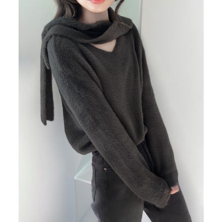 リボンシャギーニットプルオーバー | LAUIR | 詳細画像13 