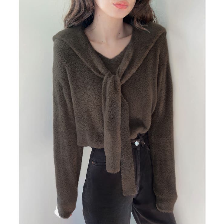 リボンシャギーニットプルオーバー | LAUIR | 詳細画像5 