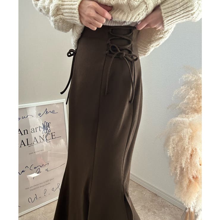 サイドレースアップマーメイドスカート | LAUIR | 詳細画像5 