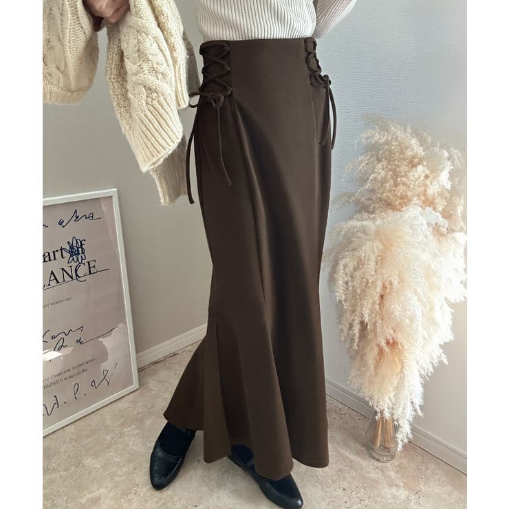 サイドレースアップマーメイドスカート | LAUIR | 詳細画像7 