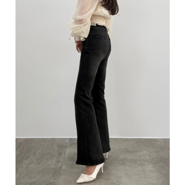 CENEA ストレッチスリットフレアデニム | JUNOAH | 詳細画像8 