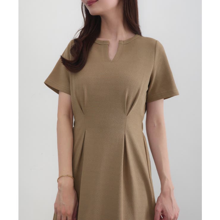 CENEA キーネックタックデザインワンピース | JUNOAH | 詳細画像19 