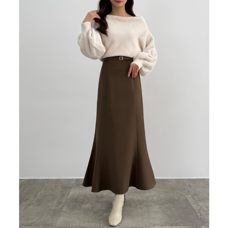 CENEA 【選べる】細ベルト付きハイウエススカート（マーメイド／フレア） | JUNOAH | 詳細画像32 