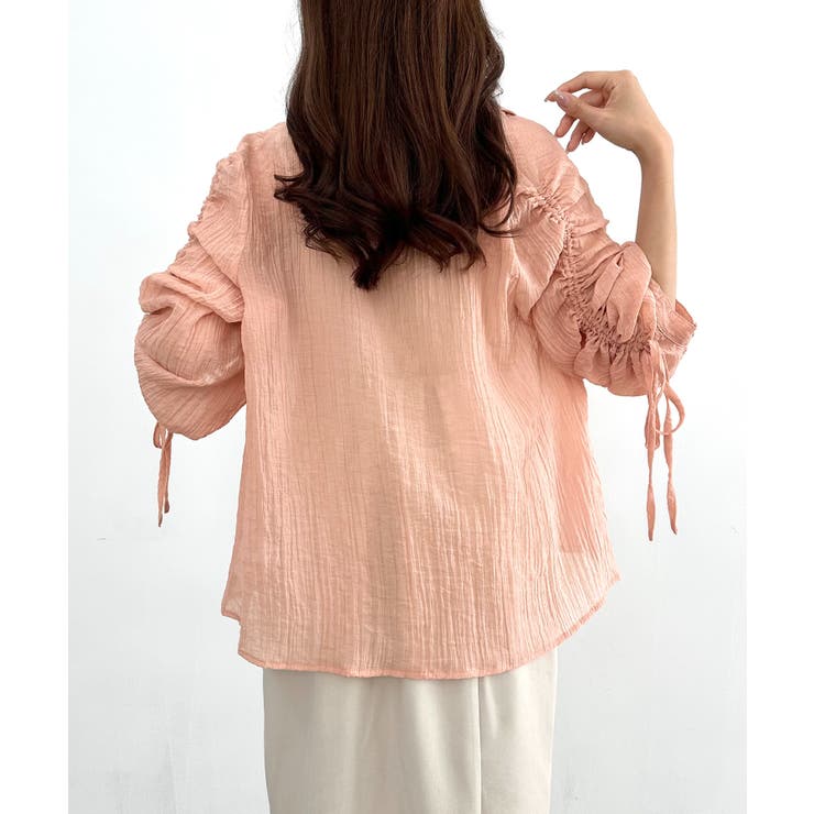 CENEA 袖リボンドロストシャツブラウス | JUNOAH | 詳細画像21 